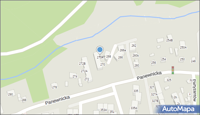 Katowice, Panewnicka, 270A, mapa Katowic