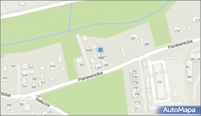 Katowice, Panewnicka, 298a, mapa Katowic