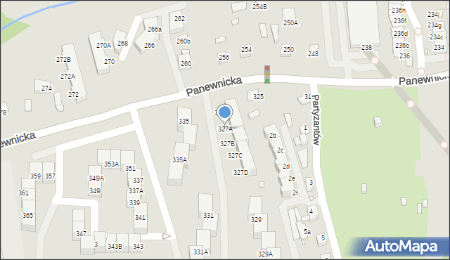 Katowice, Panewnicka, 327A, mapa Katowic