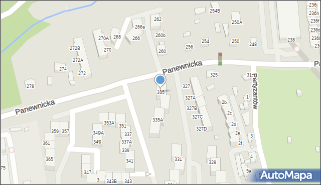 Katowice, Panewnicka, 335, mapa Katowic