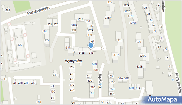 Katowice, Panewnicka, 343, mapa Katowic