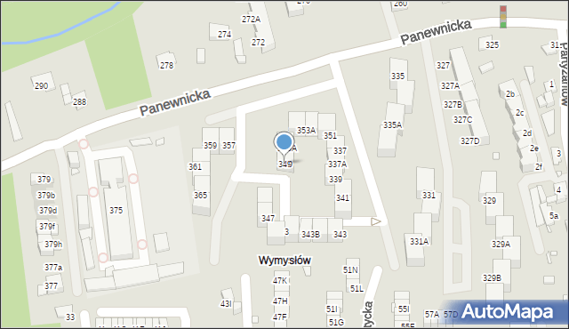 Katowice, Panewnicka, 349, mapa Katowic