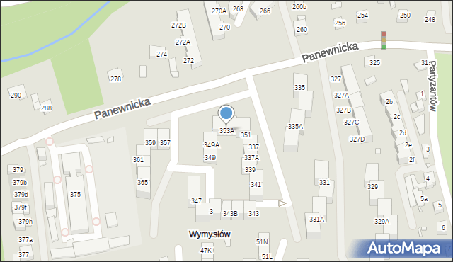 Katowice, Panewnicka, 353A, mapa Katowic