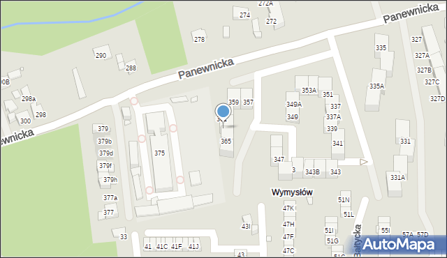 Katowice, Panewnicka, 363, mapa Katowic