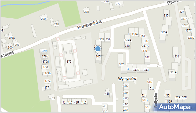 Katowice, Panewnicka, 365, mapa Katowic