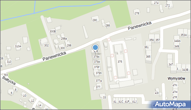 Katowice, Panewnicka, 379a, mapa Katowic