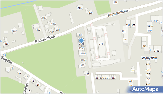 Katowice, Panewnicka, 379e, mapa Katowic