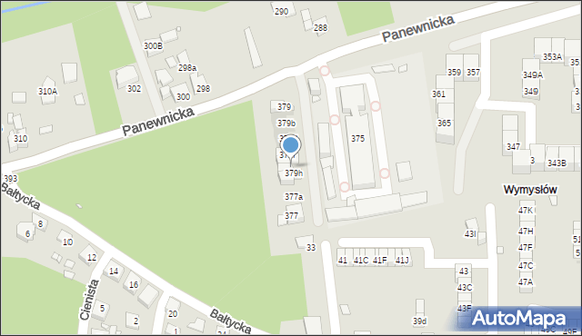 Katowice, Panewnicka, 379g, mapa Katowic