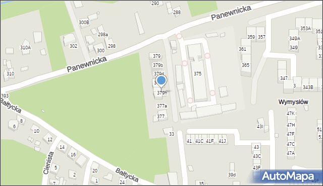 Katowice, Panewnicka, 379h, mapa Katowic
