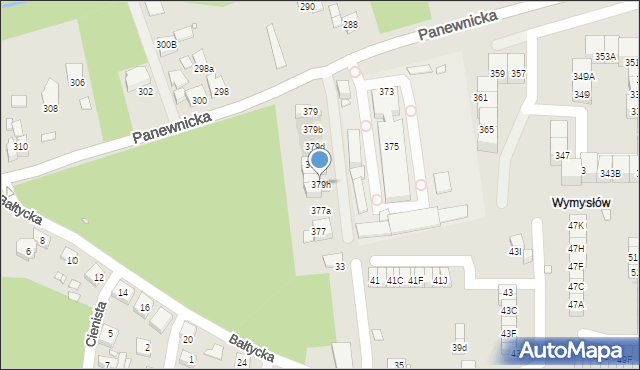 Katowice, Panewnicka, 379h, mapa Katowic