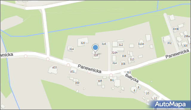 Katowice, Panewnicka, 318, mapa Katowic