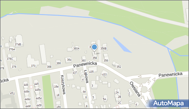 Katowice, Panewnicka, 358A, mapa Katowic