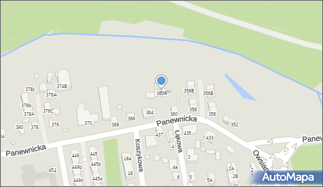 Katowice, Panewnicka, 360A, mapa Katowic