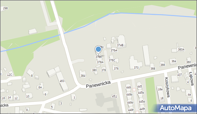 Katowice, Panewnicka, 378b, mapa Katowic
