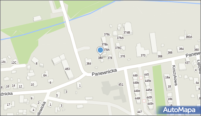 Katowice, Panewnicka, 380, mapa Katowic