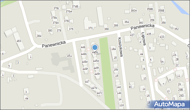 Katowice, Panewnicka, 445c, mapa Katowic