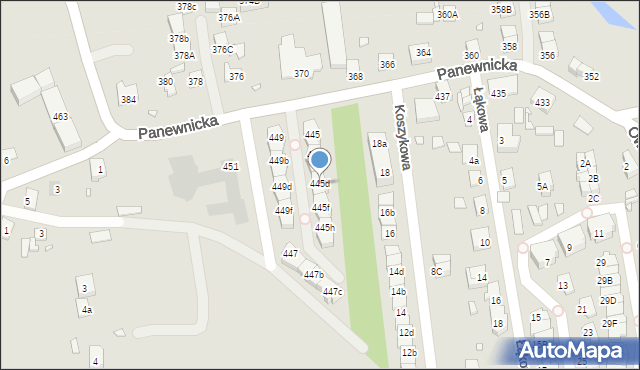 Katowice, Panewnicka, 445d, mapa Katowic