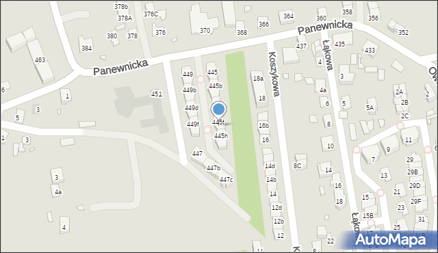 Katowice, Panewnicka, 445g, mapa Katowic