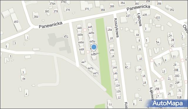 Katowice, Panewnicka, 445h, mapa Katowic