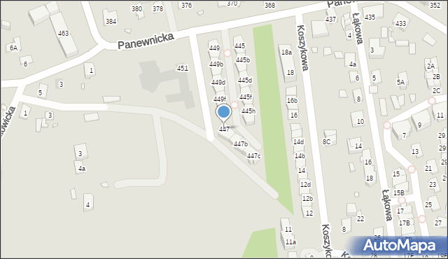 Katowice, Panewnicka, 447, mapa Katowic