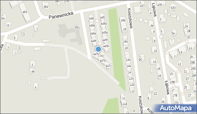 Katowice, Panewnicka, 447a, mapa Katowic