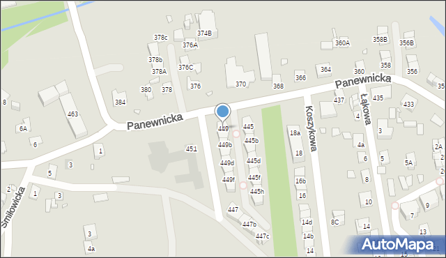 Katowice, Panewnicka, 449, mapa Katowic