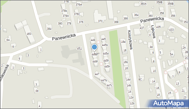 Katowice, Panewnicka, 449d, mapa Katowic