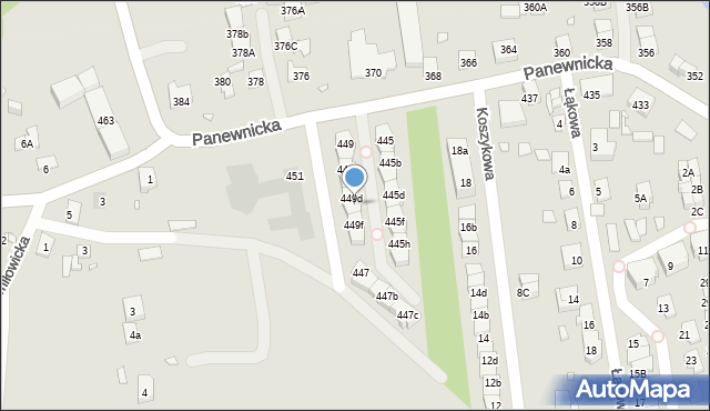 Katowice, Panewnicka, 449e, mapa Katowic