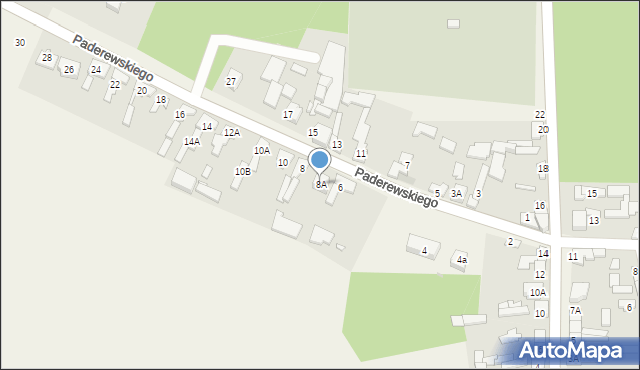 Kazimierz, Paderewskiego Ignacego Jana, 8A, mapa Kazimierz