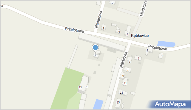 Kębłowice, Pałacowa, 2, mapa Kębłowice