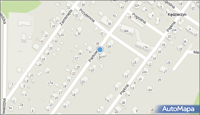 Kędzierzyn-Koźle, Parkowa, 24, mapa Kędzierzyna-Koźle