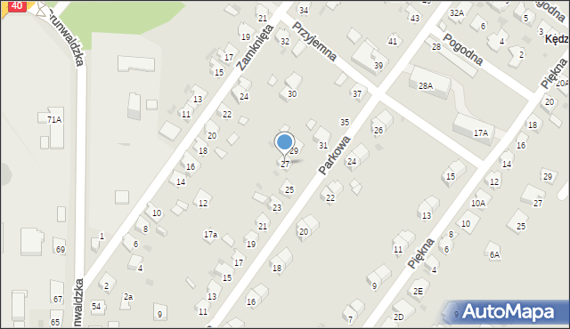 Kędzierzyn-Koźle, Parkowa, 27, mapa Kędzierzyna-Koźle