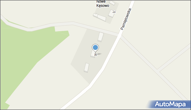 Kęsowo, Pamiętowska, 30, mapa Kęsowo