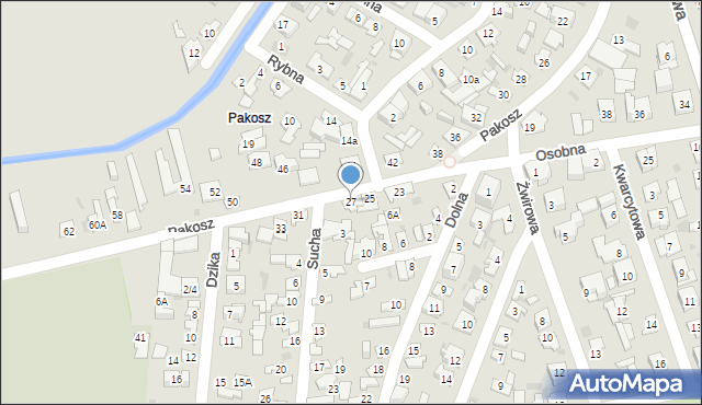 Kielce, Pakosz, 27, mapa Kielc