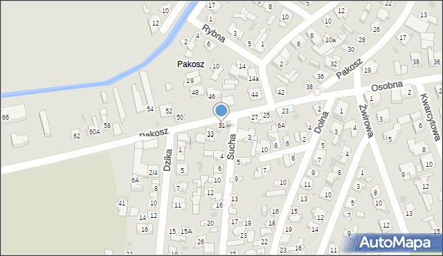 Kielce, Pakosz, 31, mapa Kielc
