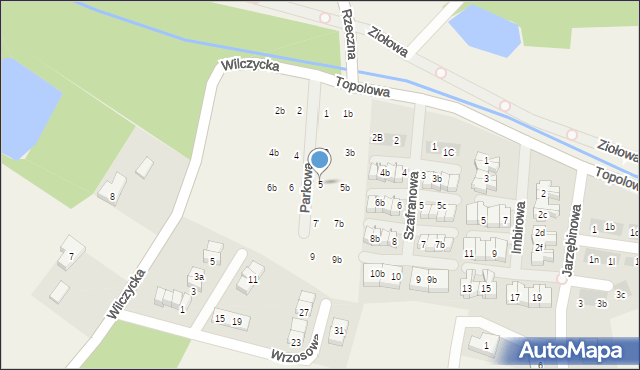 Kiełczówek, Parkowa, 5, mapa Kiełczówek