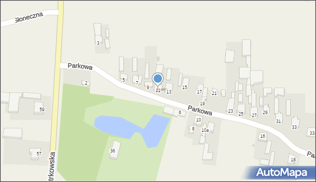 Kiełczówka, Parkowa, 11, mapa Kiełczówka