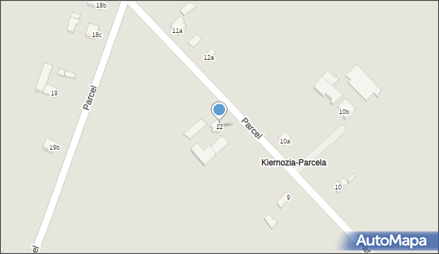 Kiernozia, Parcel, 12, mapa Kiernozia