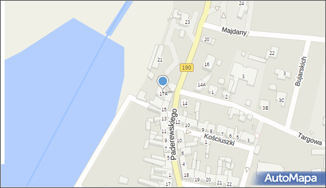 Kłecko, Paderewskiego Ignacego Jana, 17A, mapa Kłecko