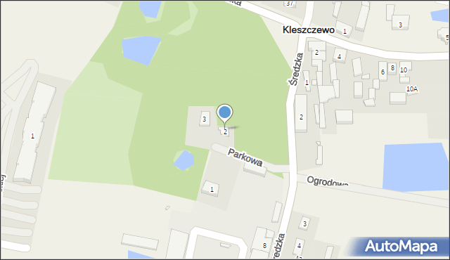 Kleszczewo, Parkowa, 2, mapa Kleszczewo