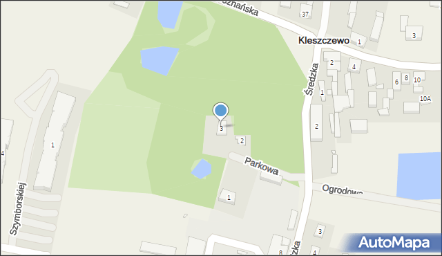 Kleszczewo, Parkowa, 3, mapa Kleszczewo