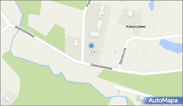Kleszczewo, Parkowa, 2, mapa Kleszczewo