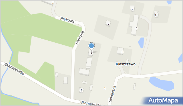 Kleszczewo, Parkowa, 4, mapa Kleszczewo