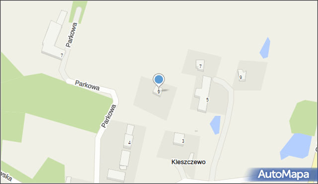 Kleszczewo, Parkowa, 9, mapa Kleszczewo