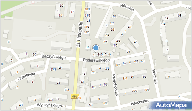 Kłobuck, Paderewskiego Ignacego Jana, 2, mapa Kłobuck