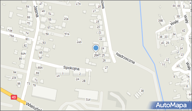 Kłobuck, Parkowa, 26A, mapa Kłobuck