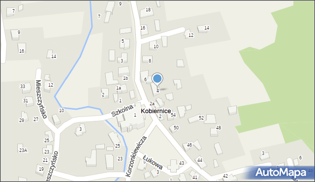 Kobiernice, Parkowa, 4, mapa Kobiernice