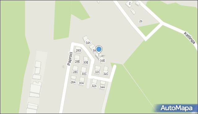 Kobyłka, Paproci, 34F, mapa Kobyłka