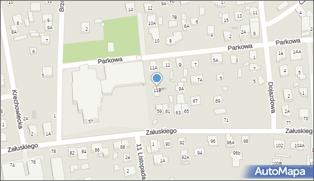 Kobyłka, Parkowa, 11B, mapa Kobyłka