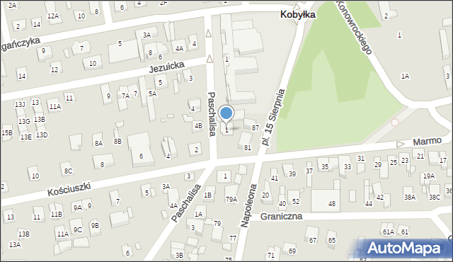 Kobyłka, Paschalisa, 1, mapa Kobyłka